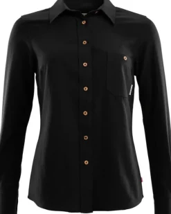 Aclima Woven Wool Shirt Woman Jet Black