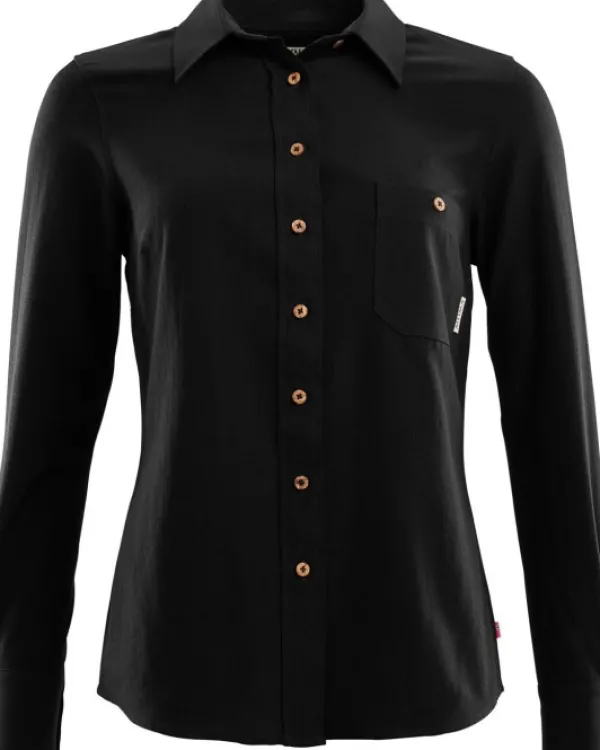 Aclima Woven Wool Shirt Woman Jet Black