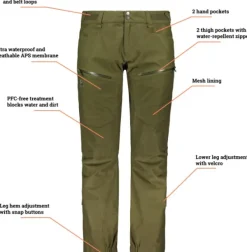 Alaska 1795 Alaska Apex Pro -miesten metsästyshousut, Hunter Green