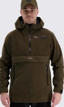 Alaska 1795 Alaska Performance anorakki, vihreäruskea
