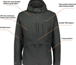 Alaska 1795 Alaska Ranger -miesten takki, tummanharmaa