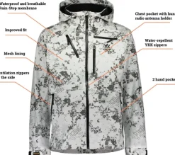 Alaska 1795 Alaska Superior 2 Jacket BlindTech Snow metsästystakki, lumicamo