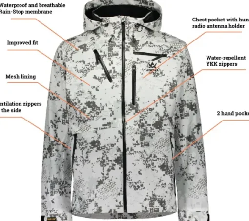 Alaska 1795 Alaska Superior 2 Jacket BlindTech Snow metsästystakki, lumicamo