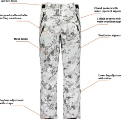 Alaska 1795 Alaska Superior II -miesten metsästyshousut, BlindTech Snow (2020)