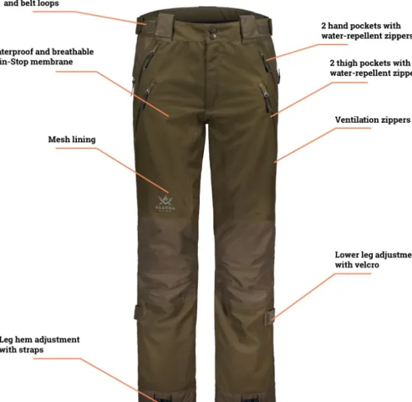 Alaska 1795 Alaska Superior II -miesten metsästyshousut, Moss Brown (2020)