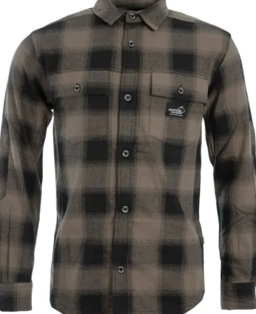 Arrak Outdoor Arrak Flannel Shirt Brown -flanellipaita, ruskea