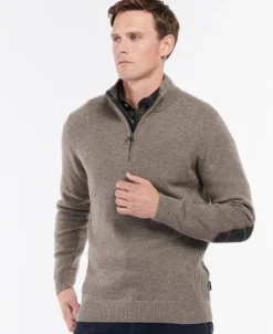 Barbour Holden Half Zip -miesten villapaita, Military Marl