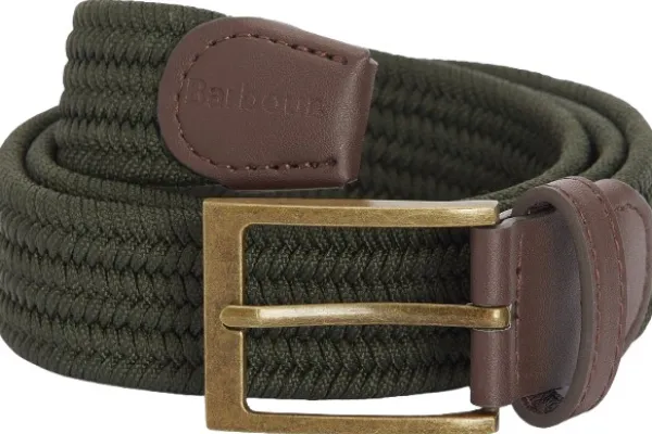 Barbour Nevis Stretch Webbing Belt vyö, Dark Olive