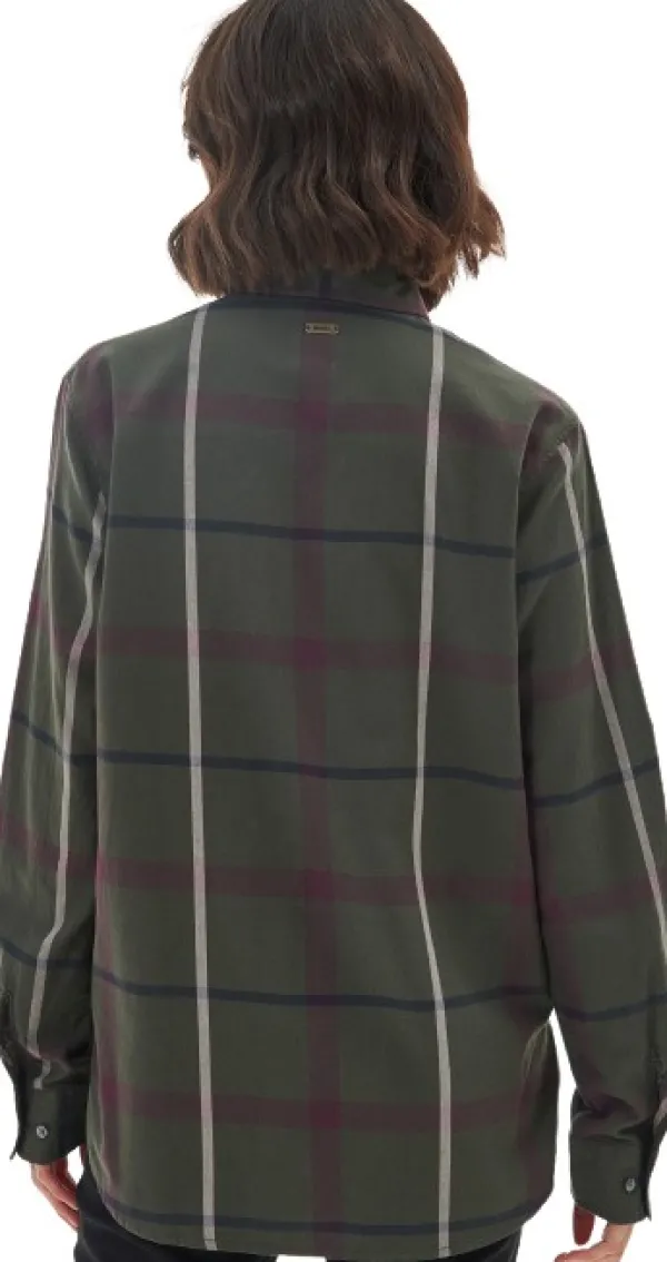 Barbour Oxer Check Shirt naisten paita, vihreä/musta