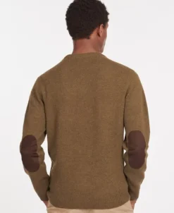 Barbour Patch Crew villapaita, ruskeavihreä