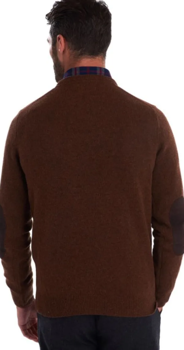 Barbour Patch Crew villapaita, ruskeapunainen