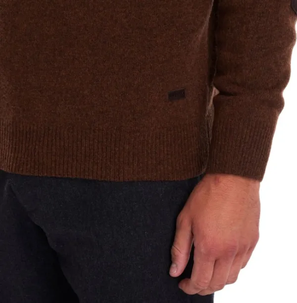 Barbour Patch Crew villapaita, ruskeapunainen