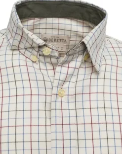 Beretta Charlow LS Shirt paita, White & Green Check