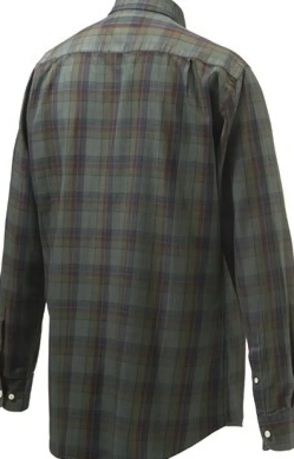 Beretta Wood Button Down Shirt kauluspaita, Green & Red Overdyed Moss