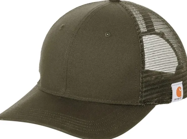 Carhartt Workwear Carhartt Canvas Mesh Back Cap lippalakki, maastonvihreä