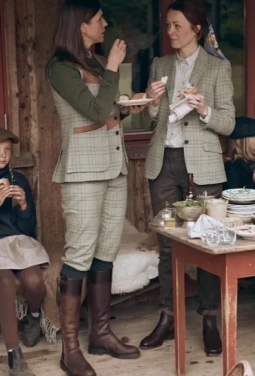 Chevalier Advie Tweed Breeks naisten polvihousut, Willow Green Checked