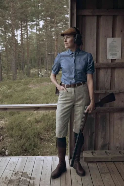 Chevalier Advie Tweed Breeks naisten polvihousut, Willow Green Checked
