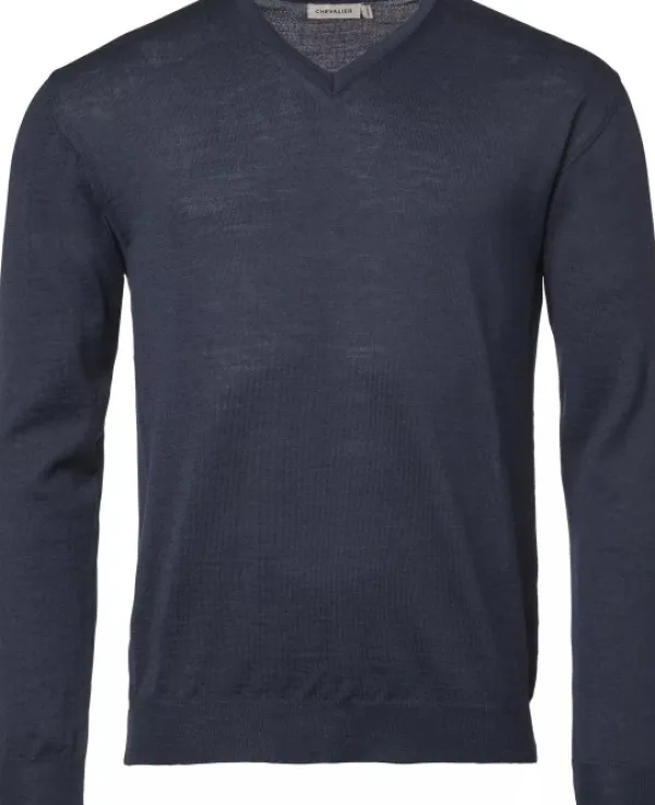 Chevalier Aston -merinovillapaita, sininen