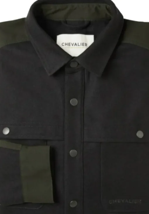 Chevalier Beat -fleecepaita, hiilenharmaa/vihreä