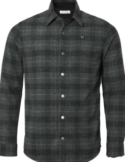 Chevalier Champ Wool Overshirt Men flanellipaita, Iron Checked