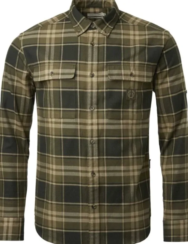 Chevalier Heron Flannel Shirt paita, Evergreen Checked