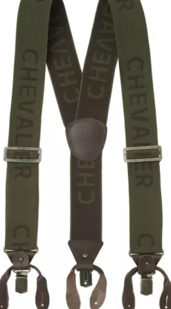 Chevalier Logo Suspenders Dark Green