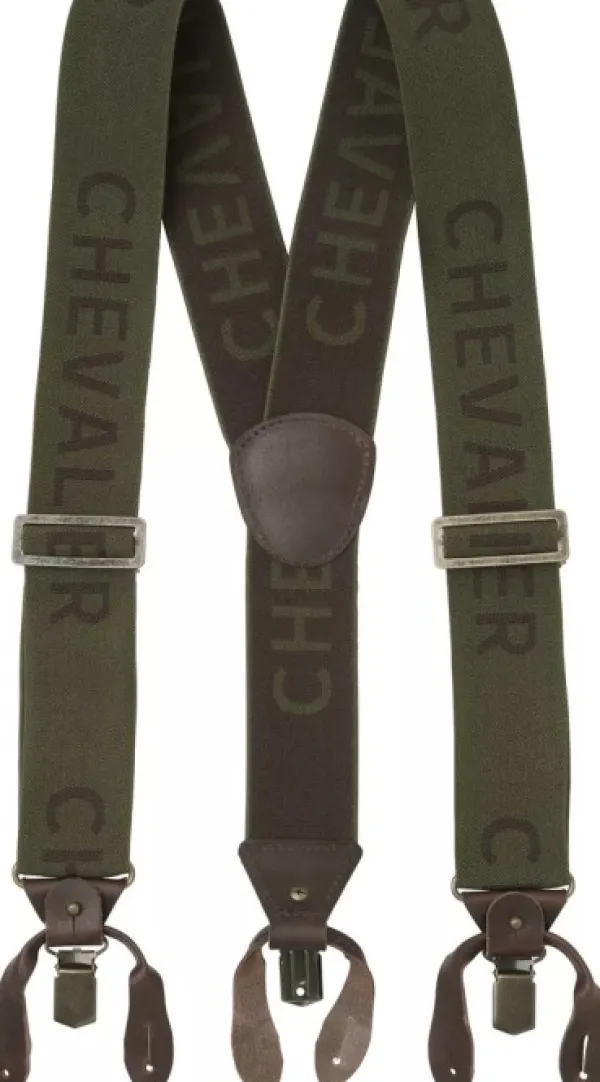 Chevalier Logo Suspenders Dark Green