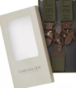 Chevalier Logo Suspenders Dark Green