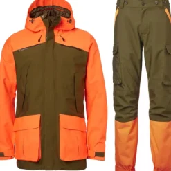 Chevalier Noux -metsästyspuku, vihreä-oranssi