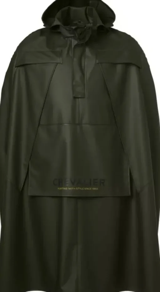Chevalier Stratus Rain Poncho -sadetakki, unisex, tummanvihreä