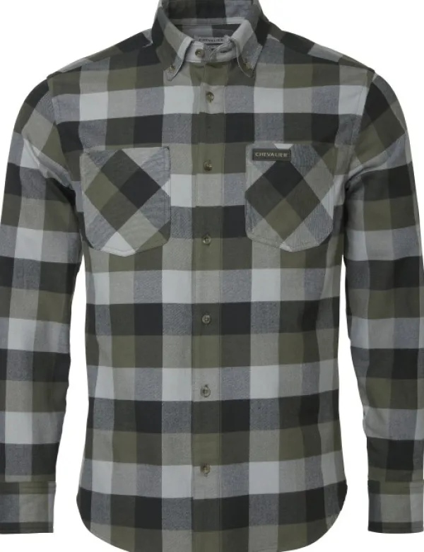 Chevalier Willow Flannel Shirt Men flanellipaita, Green Checked