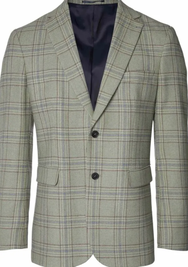 Chevalier Wiston Tweed Blazer, Willow Green Checked