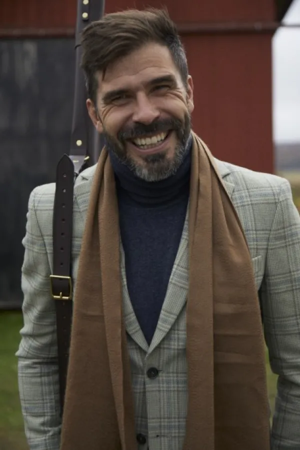 Chevalier Wiston Tweed Blazer, Willow Green Checked