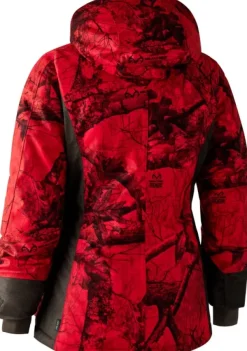 Deerhunter Lady Raven Arctic Jacket naisten metsästystakki, camo/punainen