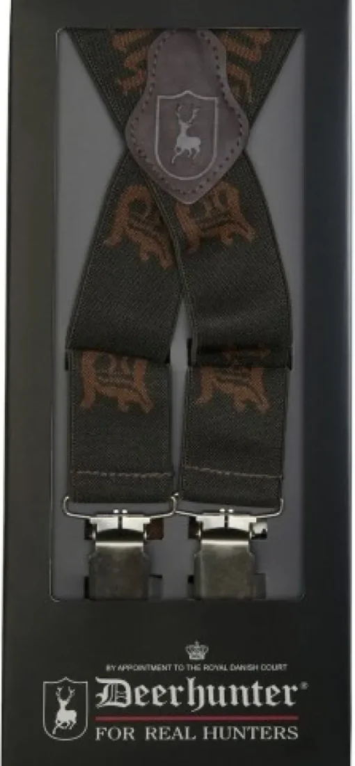Deerhunter Logo Braces with Clips - 120 cm Art green