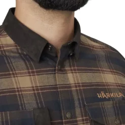 Härkila Aivak L/S Shirt flanellipaita, oliivinvihreä