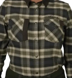 Härkila Aivak L/S Shirt naisten flanellipaita, Olive