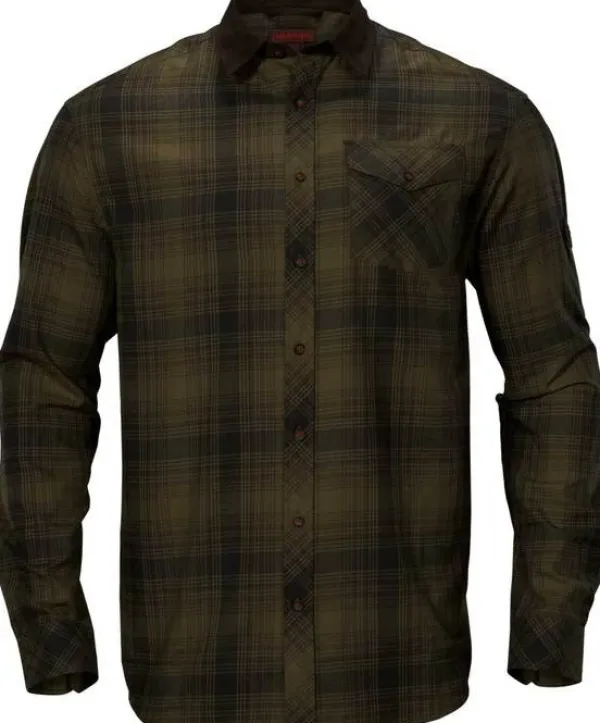 Härkila Driven Hunt -flanellipaita, Olive Green Check