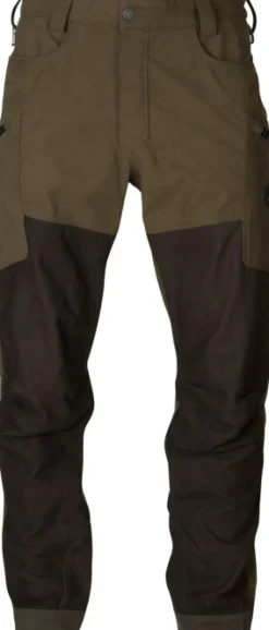 Härkila Driven Hunt HWS Leather Trousers metsästyshousut, Willow Green/Shadow Brown
