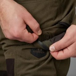 Härkila Driven Hunt HWS Leather Trousers metsästyshousut, Willow Green/Shadow Brown