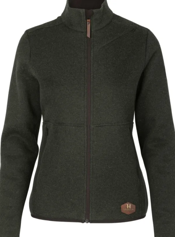 Härkila Metso Full Zip Women naisten villapaita, tummanvihreä