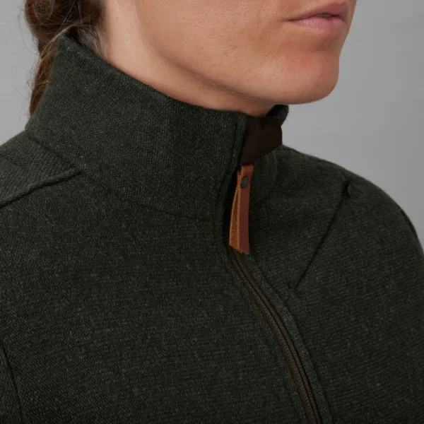 Härkila Metso Full Zip Women naisten villapaita, tummanvihreä