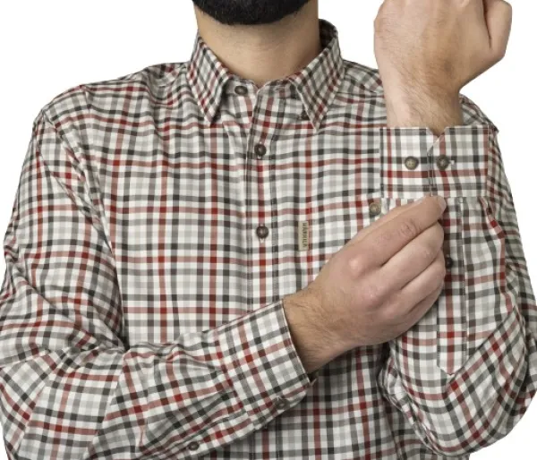 Härkila Milford Shirt kauluspaita, punainen/valkoinen