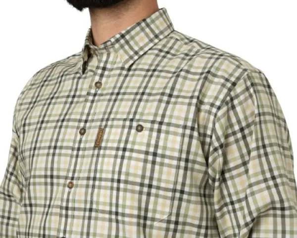 Härkila Milford Shirt kauluspaita, Beech Green Check
