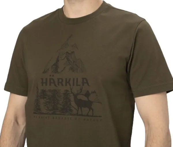 Härkila Nature S/S T-Shirt t-paita, tummanvihreä