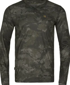 Härkila NOCTYX Camo L/S T-Shirt pitkähihainen paita, AXIS MSP®Black
