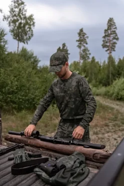 Härkila NOCTYX Camo L/S T-Shirt pitkähihainen paita, AXIS MSP®Black