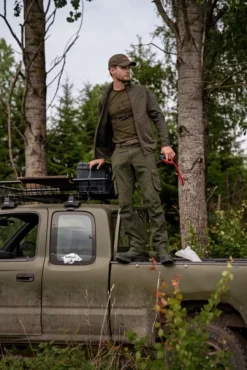 Härkila Olaf Fleece Jacket takki, Willow Green/Shadow Grey