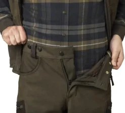 Härkila Pro Hunter Leather Trousers nahkaiset metsästyshousut, Willow Green