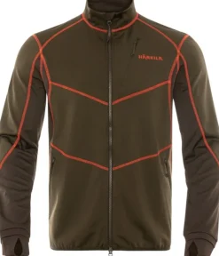 Härkila Scandinavian Fleece Jacket fleecetakki, vihreä/ruskea/oranssi